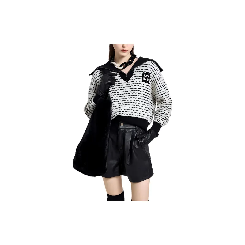 BESIONIA FW23 Sweater Women's Black White-3
