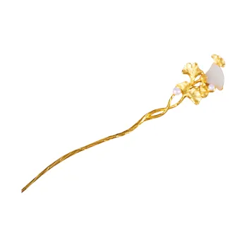 Jade Charm Yao Hetian Jade Hairpin White Jade/Pale Greenish White Jade Women's