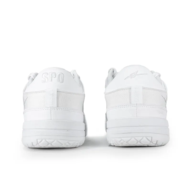 Serious Player Only Anti Slip Wear Resistant Low Top Basketball Shoes Unisex White-3