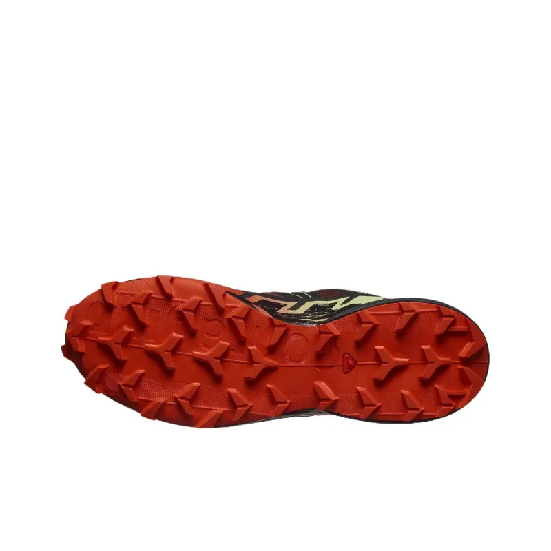 SALOMON Speedcross 6 Anti Slip Wear Resistant Low Top Trail Running Shoes Men's Red Black-4