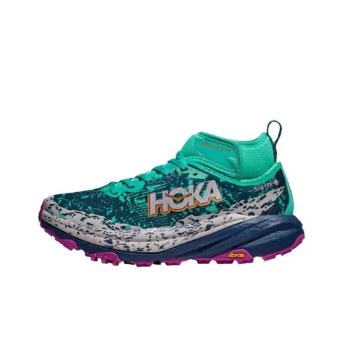 zapatillas de running HOKA ONE ONE entrenamiento voladoras talla 40 entre 60 y 100 Speedgoat 6 Mid Gore Tex Electric Aqua Midnight Women's