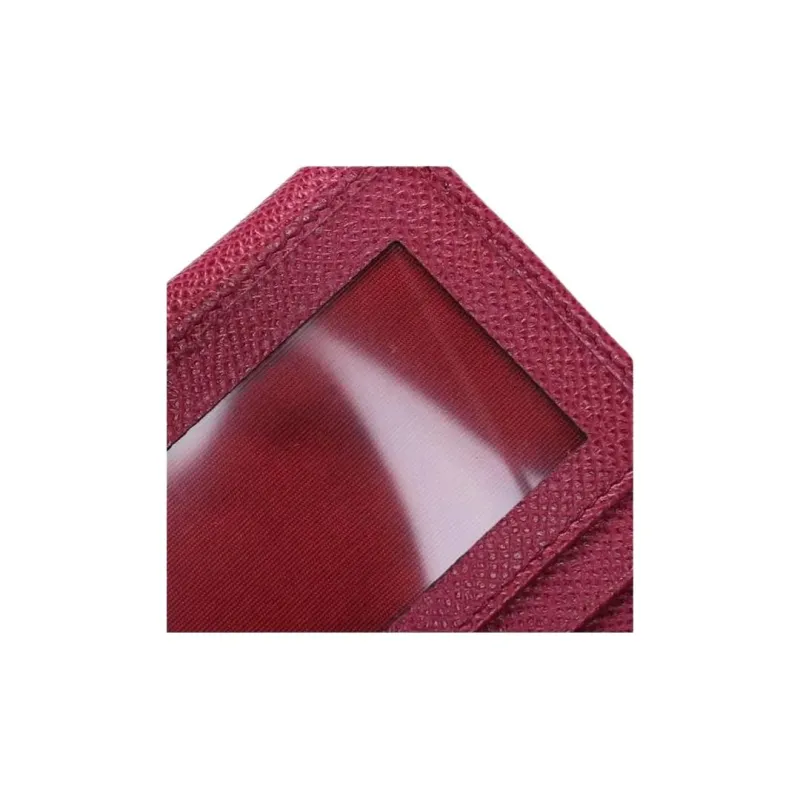 FERRAGAMO GANCINI Stamped Calfskin Wallet Women's Red-6