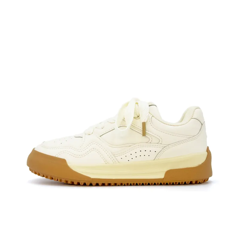 UNIITY Thickness White Sneakers Wear resistant, Lightweight, Breathable, And Non slip. Low Top Skateboard Shoes Women's-11