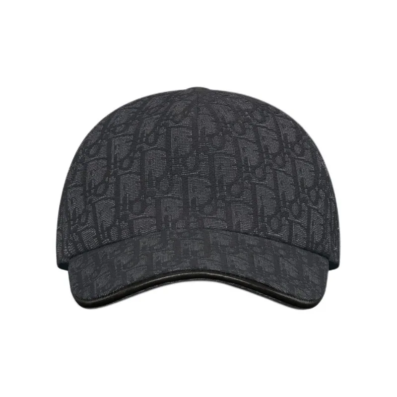 DIOR Cotton Baseball Caps Men's Black-1