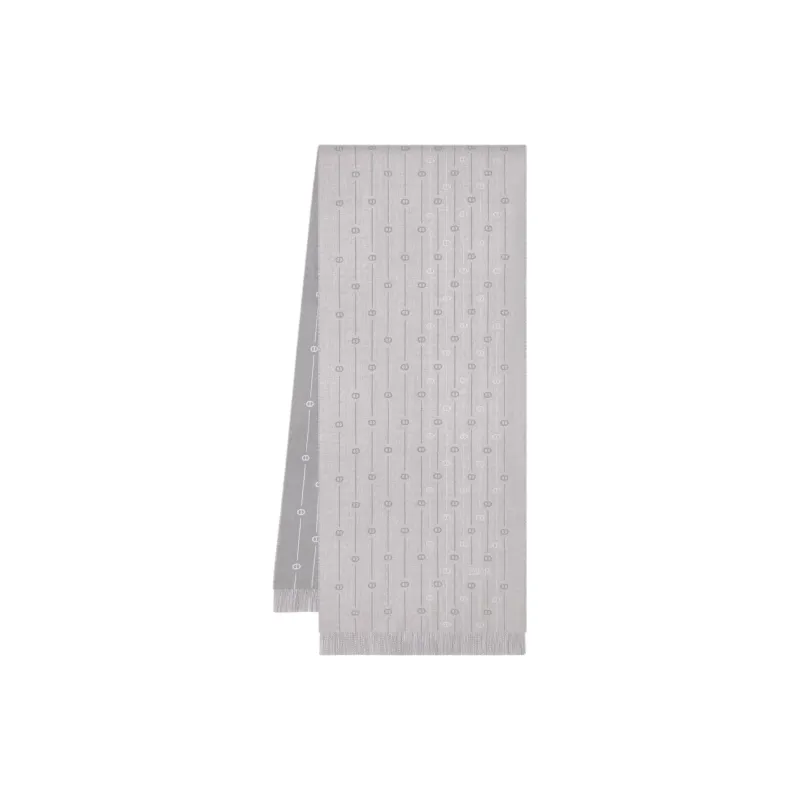 DIOR Sheep Wool Knit Scarves Men's Gray-0