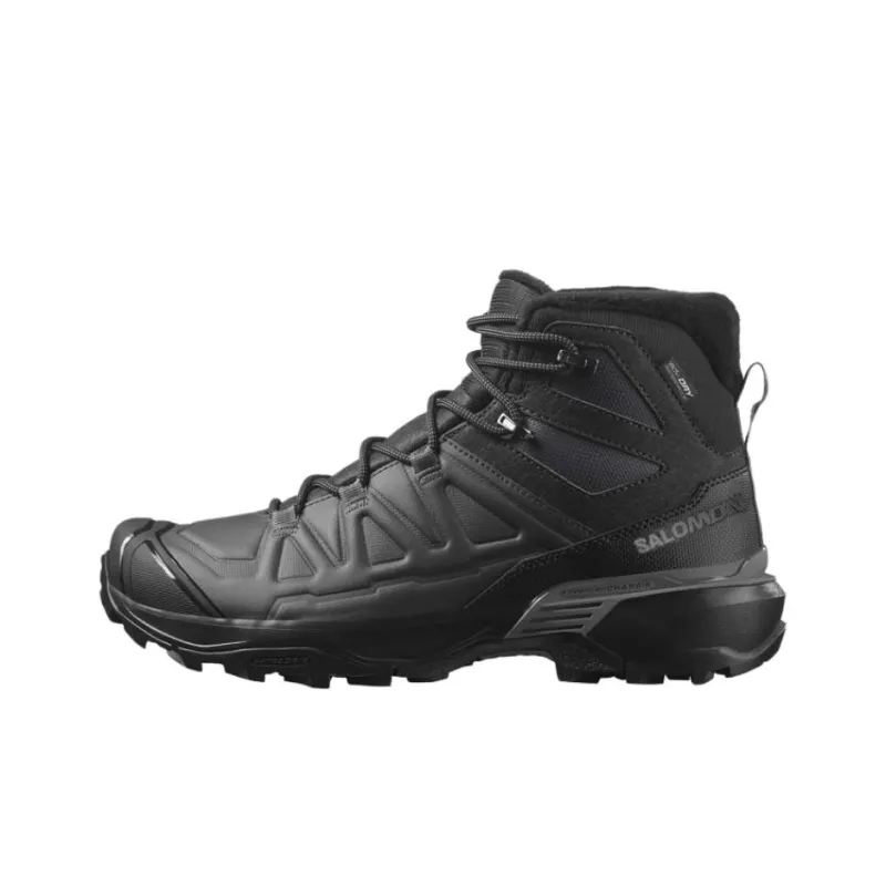 SALOMON Anti Slip Wear Resistant Mid Top Trekking Shoes Women's Black-0
