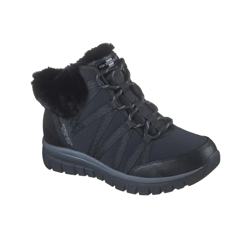 Skechers Slip Ins Ankle Boots Women's Black-2