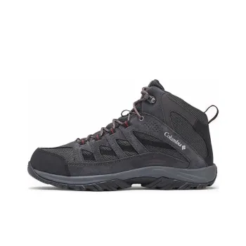 Columbia Crestwood Anti-Slip Wear-Resistant Mid-Top Trekking Shoes Men's Dark Gray