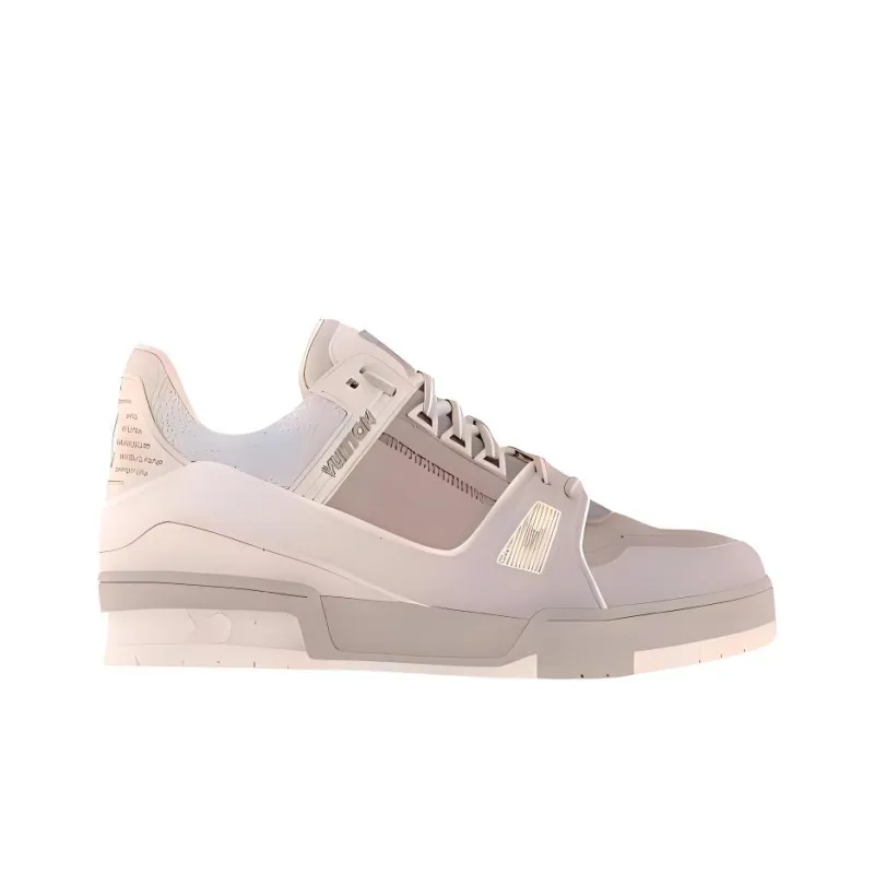 LOUIS VUITTON Trainer Low Top Skateboard Shoes Men's Light Pink-2