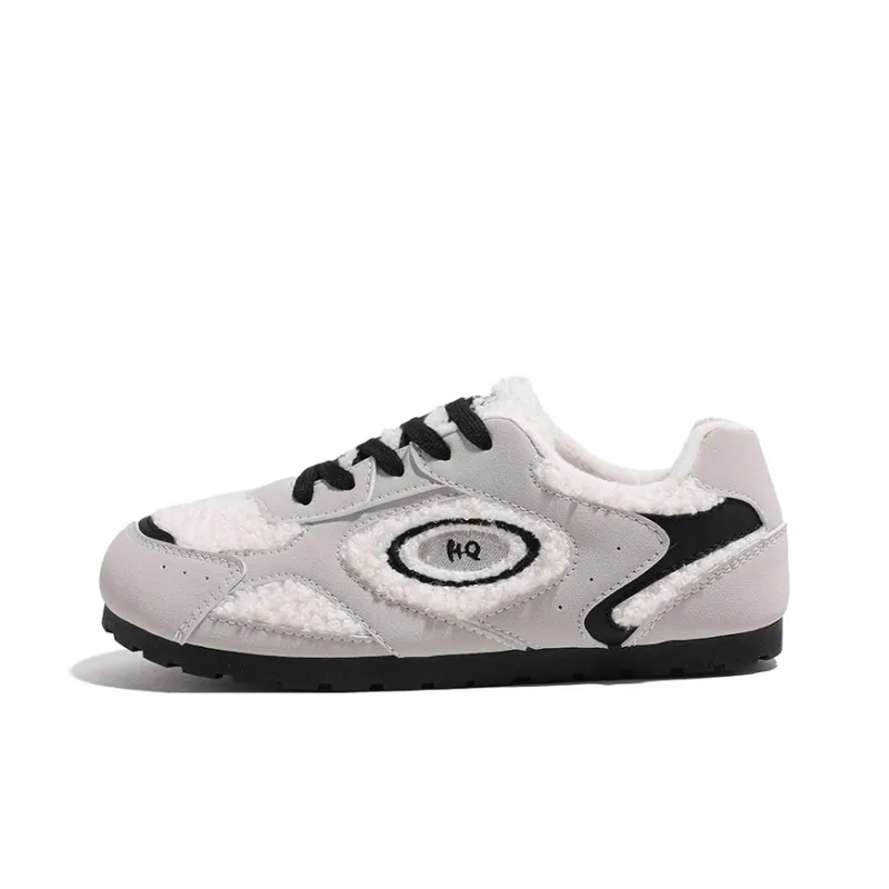 HUANQIU Coverage Warm Slip-Resistant Low-Top Skateboard Shoes Women's-4