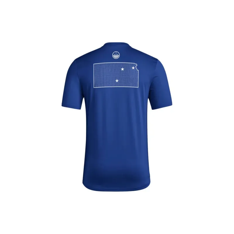 Adidas Free Shipping With AdiClub Kansas Jayhawks Sideline Tee-1