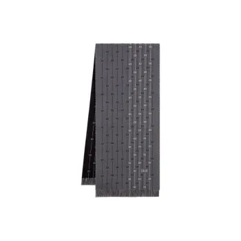 DIOR Sheep Wool Knit Scarves Men's Coal Gray