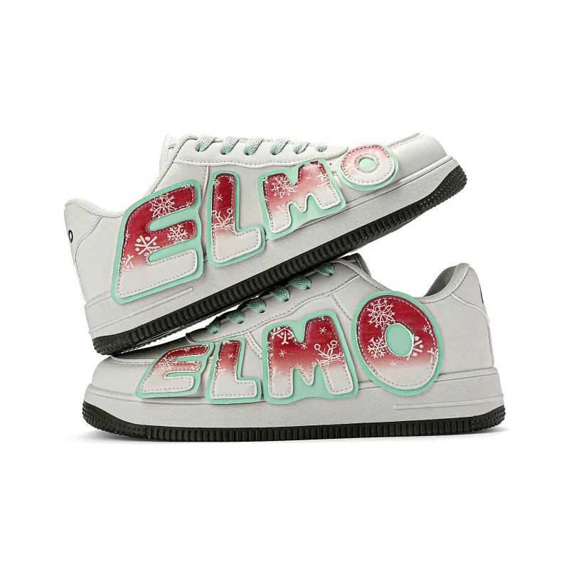 SESAME STREET Warm Cushioning Coverage Wear-Resistant Low-Top Skateboard Shoes Unisex Box-11