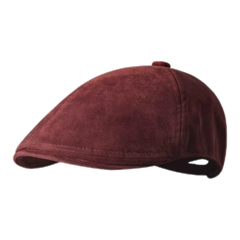 EEEENO PU Leather Berets Unisex-0