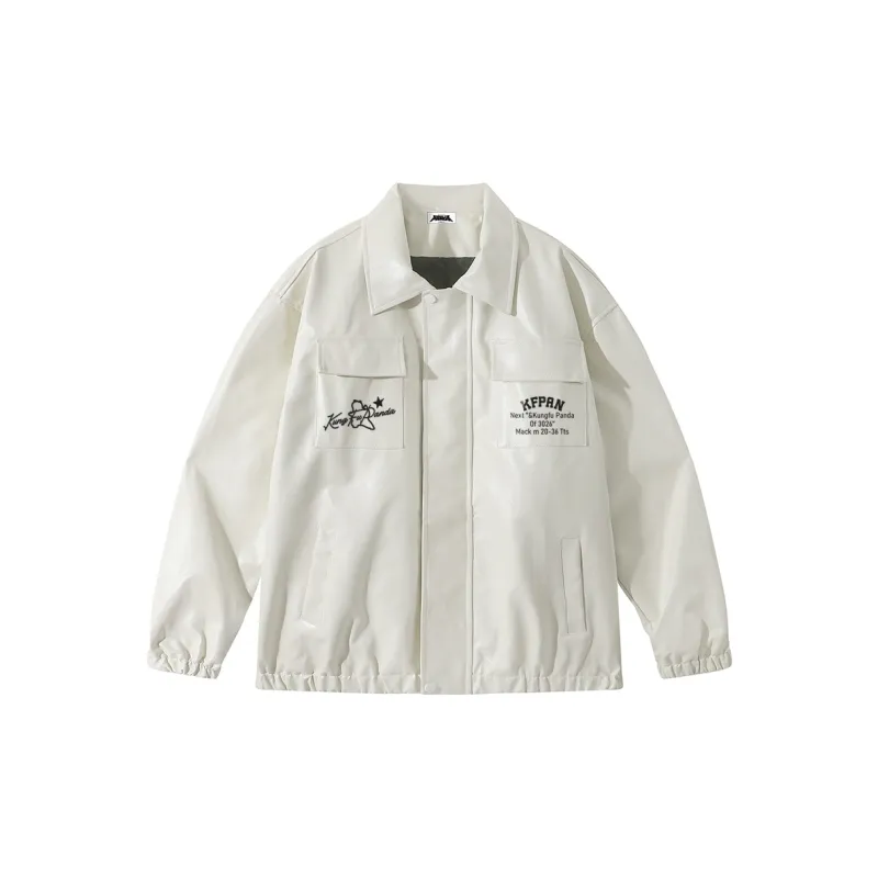 Kung Fu Panda Leather Jacket Unisex-1