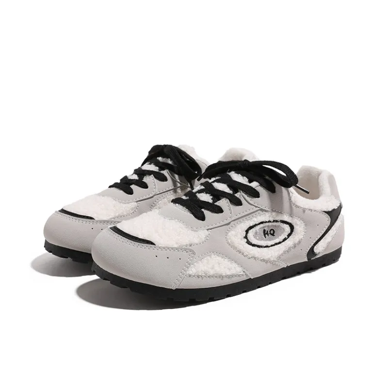 HUANQIU Coverage Warm Slip-Resistant Low-Top Skateboard Shoes Women's-6
