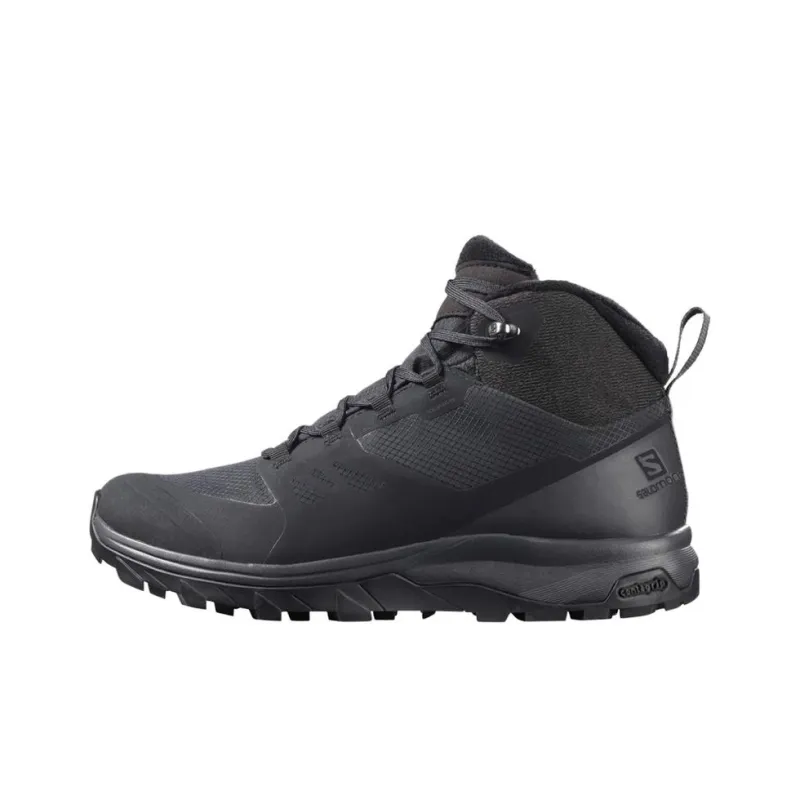 SALOMON Outsnap Cushioning Waterproof Mid Top Hiking Shoes Women's Black-0