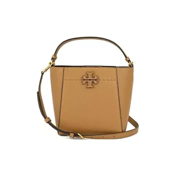 TORY BURCH McGraw Small Bucket Bag Tiramisu