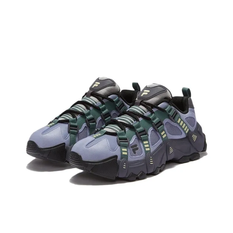 FILA FUSION EXOCET Mountains Anti Slip Wear Resistant Low Top Chunky Sneakers Women's Haze Blue-1