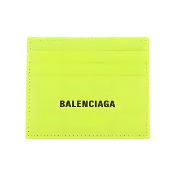 Balenciaga Grained Calfskin Wallets Card Holders Men's Light Yellow