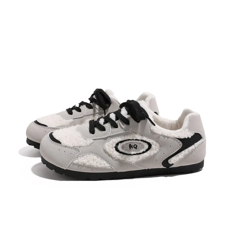 HUANQIU Coverage Warm Slip-Resistant Low-Top Skateboard Shoes Women's-5