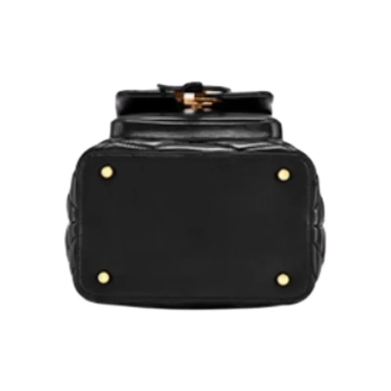 Hush Puppies Sheepskin Bucket Bags Shoulder Bag Crossbody Bag Handbag Medium Size Women's Black/grey Apricot-5