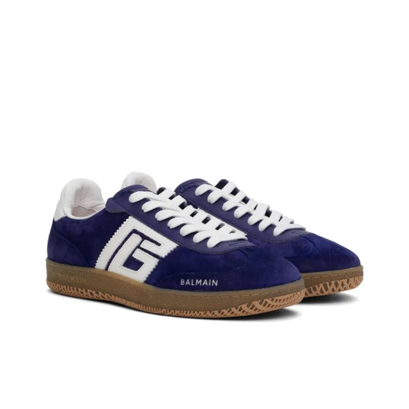 BALMAIN Low Top Skateboard Shoes Women's Dark Purple-2