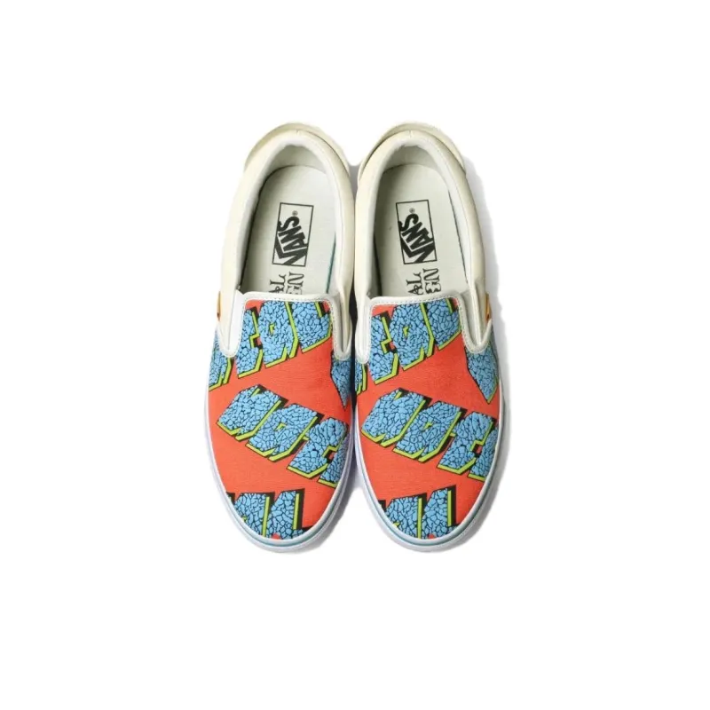 NATAL DESIGN x Vans Slip-on Anti-Slip Wear-Resistant Low-Top Skateboard Shoes Unisex Orange-2