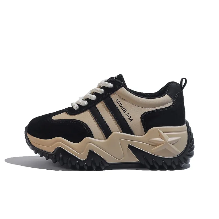 DK.VAN Abrasion Resistant Low Top Chunky Sneakers 7cm Women's Apricot-20
