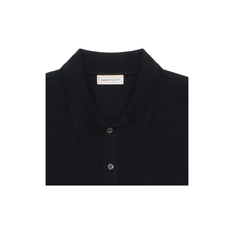 Alexander McQueen Graffiti Logo embroidered Polo Shirt-5
