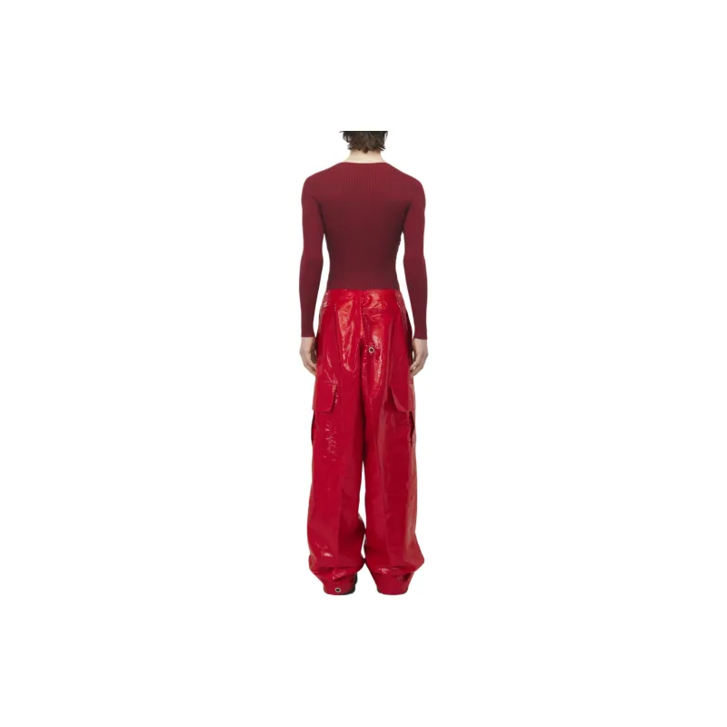 Alexander McQueen FW24 Cargo Pants Men's Fire Red-2