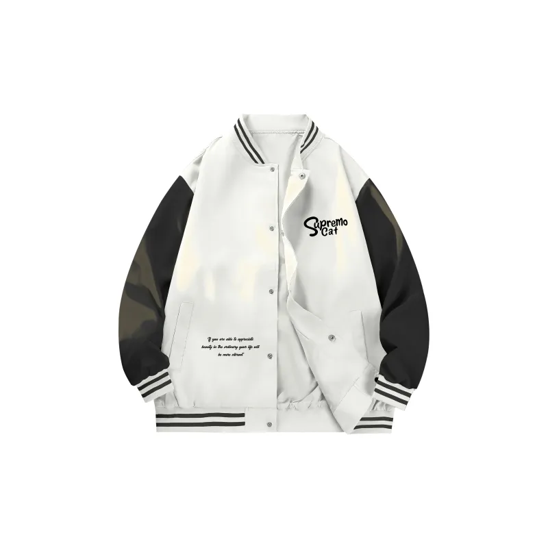Supremo Cat Baseball Jacket Unisex-3