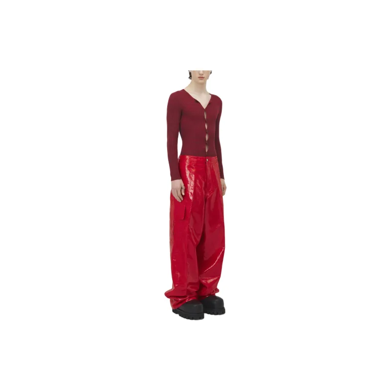 Alexander McQueen FW24 Cargo Pants Men's Fire Red-3
