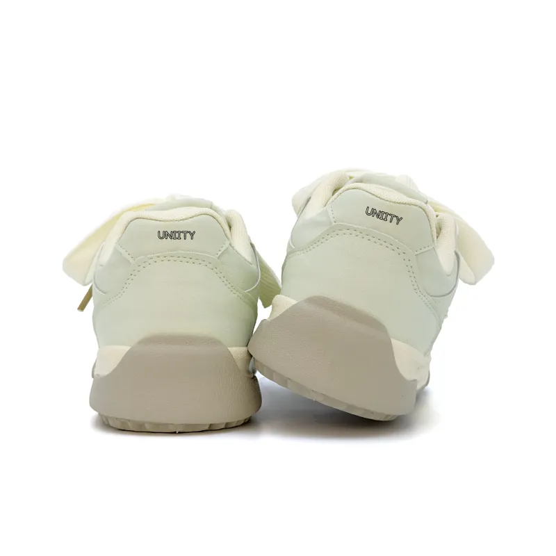 UNIITY Thickness White Sneakers Wear resistant, Lightweight, Breathable, And Non slip. Low Top Skateboard Shoes Women's-4