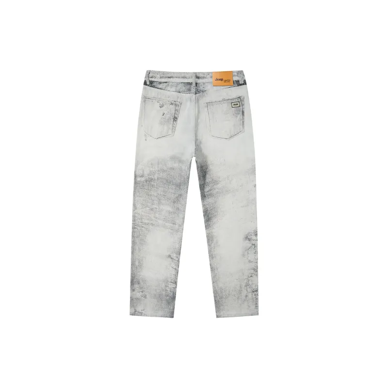 Jeep Jeans Unisex Gray White-1