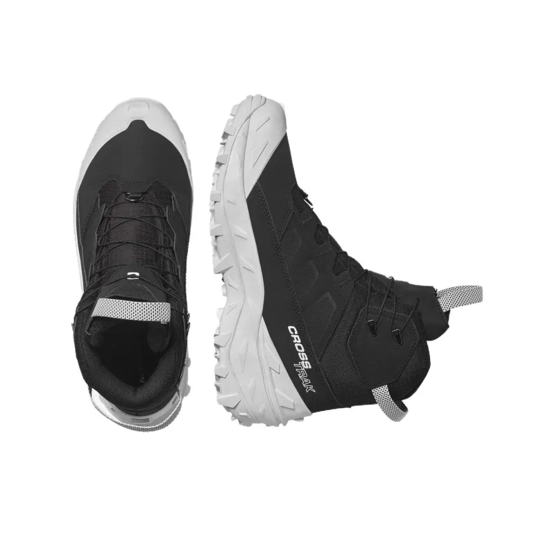 SALOMON Anti Slip Wear Resistant High Top Hiking Shoes Men's Black-3