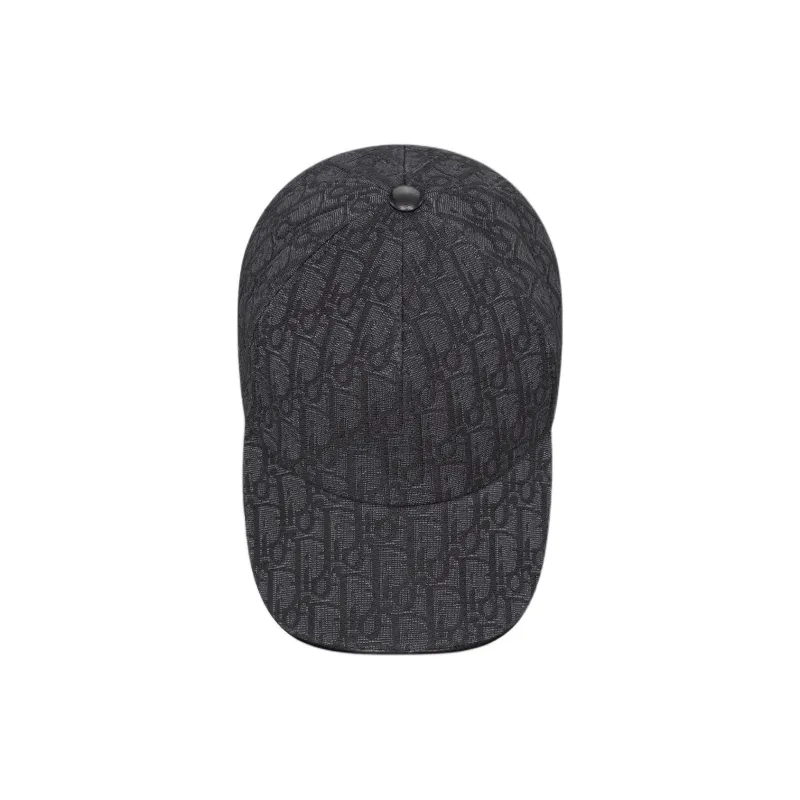 DIOR Cotton Baseball Caps Men's Black-2