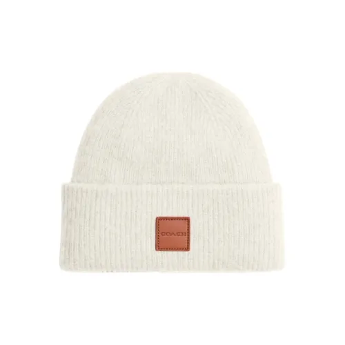 COACH Nylon Beanies Men's White