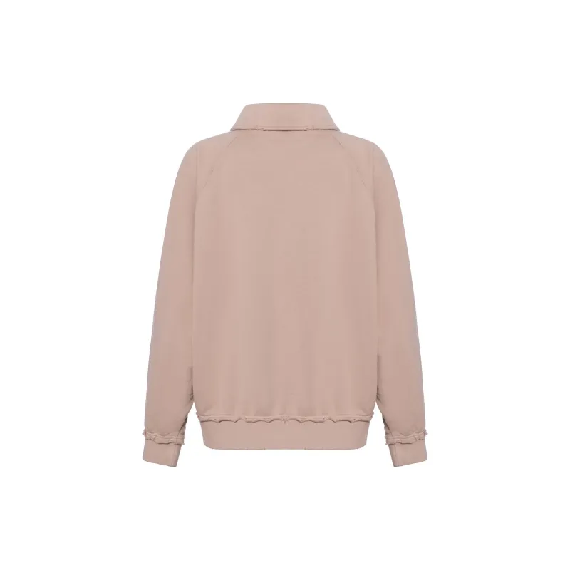 MIU MIU Logo Detailed Polo Sweatshirt-1