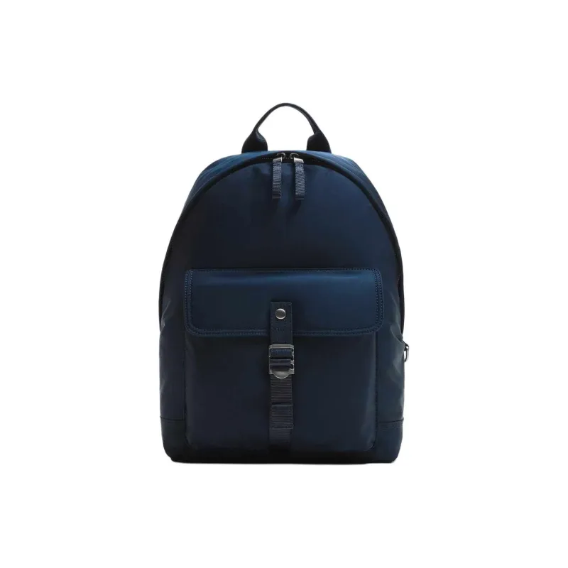 ZARA Polyester Backpack Large Size Men's Blue/Green/Black-0