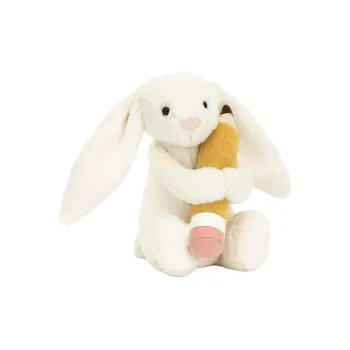 JELLYCAT Bashful Bunny With Pencil Plush Toy