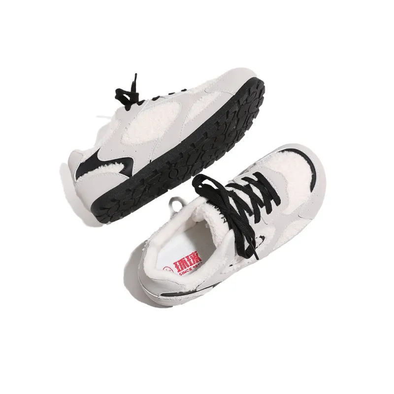 HUANQIU Coverage Warm Slip-Resistant Low-Top Skateboard Shoes Women's-7