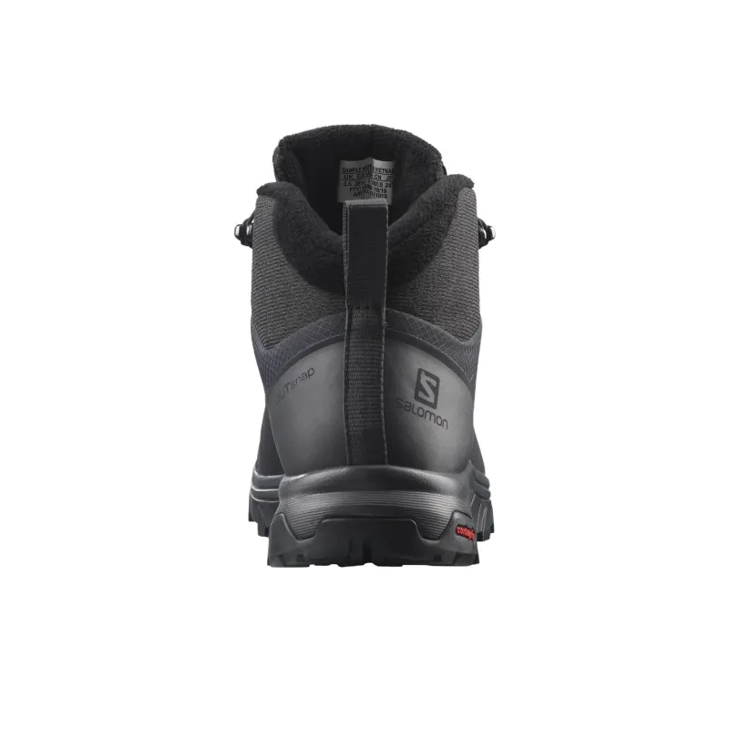 SALOMON Outsnap Cushioning Waterproof Mid Top Hiking Shoes Women's Black-3