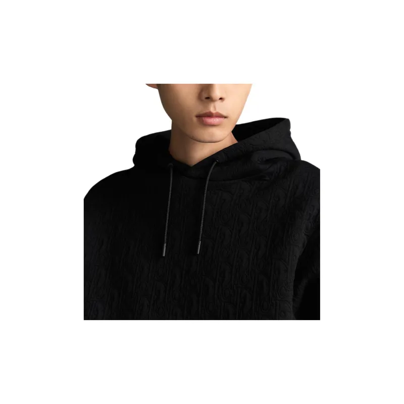 DIOR Monogrammed Drawstring Hoodie-5