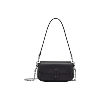 MARC JACOBS Leather Portable Crossbody Bag, Shoulder Bag Medium Size Women's Black