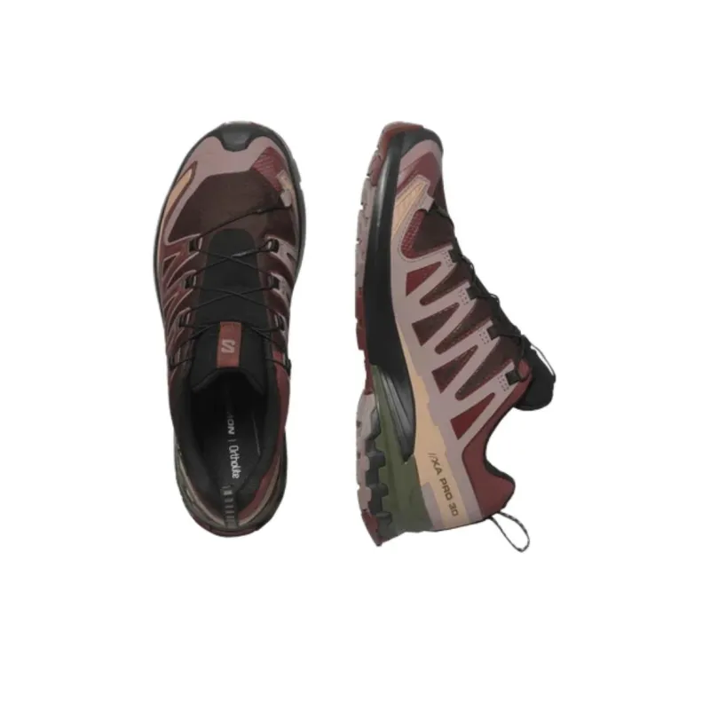 SALOMON XA Pro 3D V9 Anti Slip Wear Resistant Low Top Trail Running Running Shoes Men's Coffee Brown-2