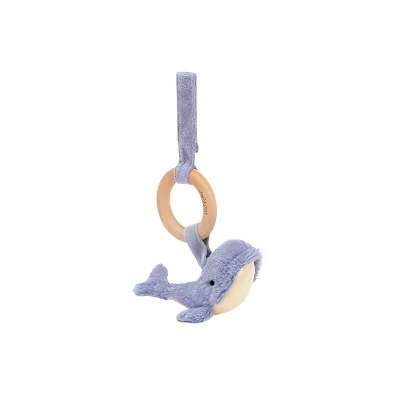 JELLYCAT Wilbur Whale Wooden Ring Toy-0