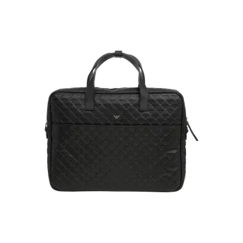 EMPORIO ARMANI Leather Shoulder Bag, Crossbody Bag, Handbag Men's Black