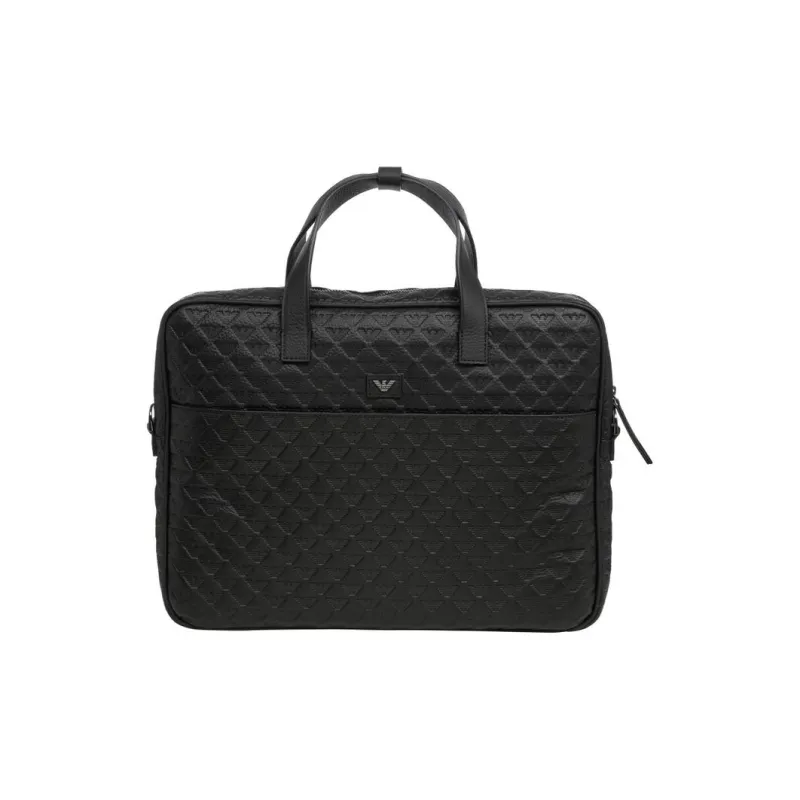 EMPORIO ARMANI Leather Shoulder Bag, Crossbody Bag, Handbag Men's Black-0
