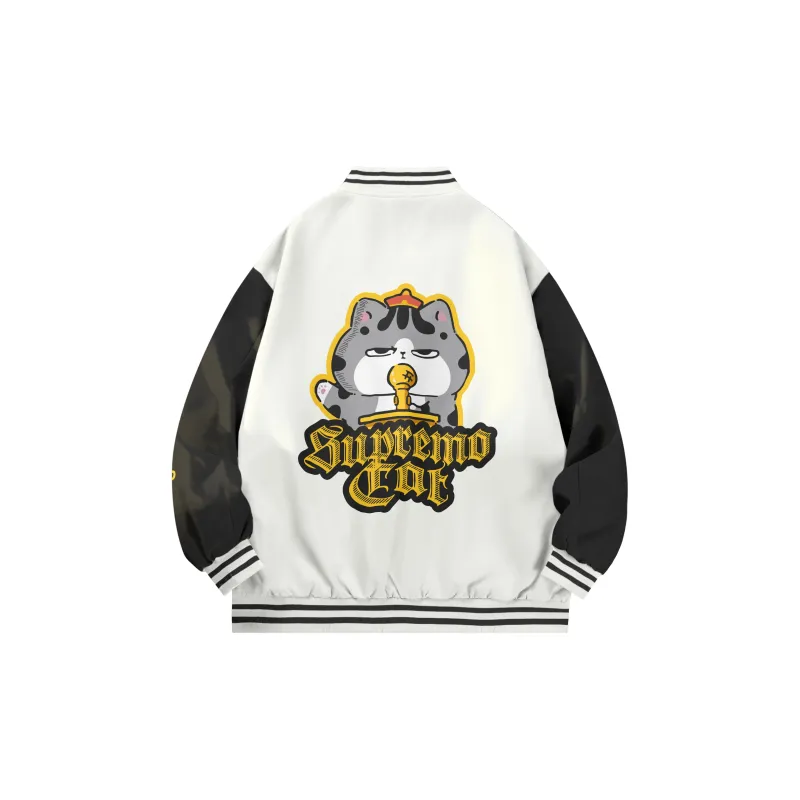 Supremo Cat Baseball Jacket Unisex-3
